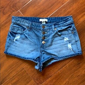 Forever 21 High-Waist Denim Shorts